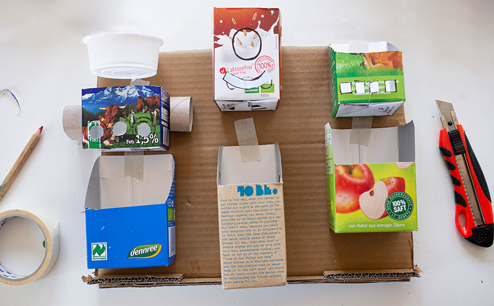 Simplemente haga algo con cartones de leche: ¡utensilios para la habitación de los niños!