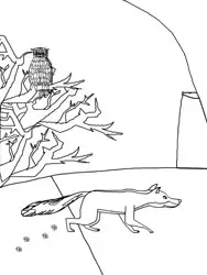 Dibujos para colorear - animales en invierno Dibujos para colorear - animales en invierno