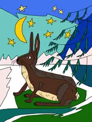 Dibujos para colorear - animales en invierno Dibujos para colorear - animales en invierno