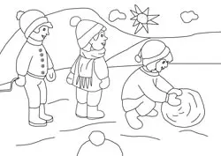 Dibujos para colorear de invierno Dibujos para colorear de invierno