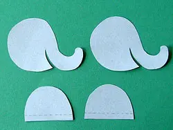 Tarjeta de lugar de elefante Tarjeta de lugar de elefante