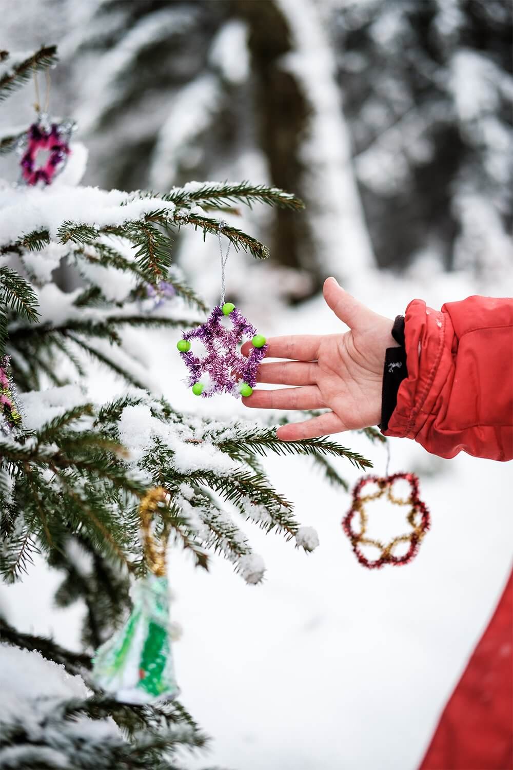 Todo de la mano de los niños: haz adornos sencillos para el árbol de exterior Todo de la mano de los niños: haz adornos sencillos para el árbol de exterior