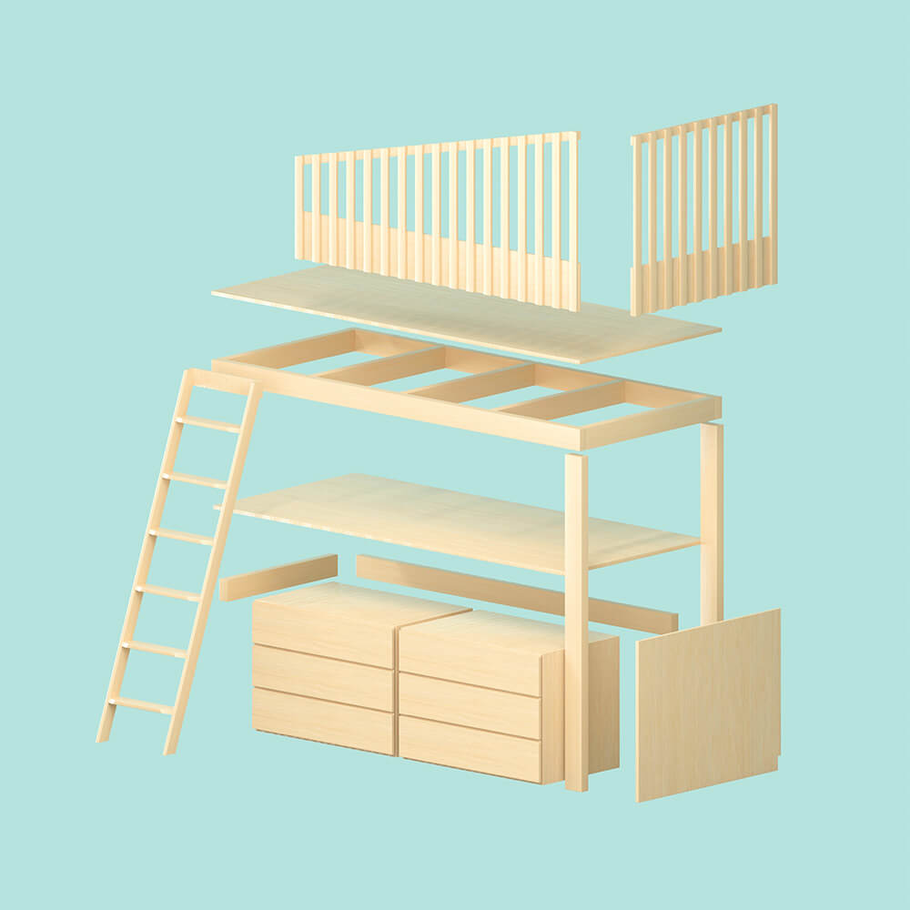 Dulces sueños: Así construyó Martina una cama alta para su hijo Dulces sueños: Así construyó Martina una cama alta para su hijo