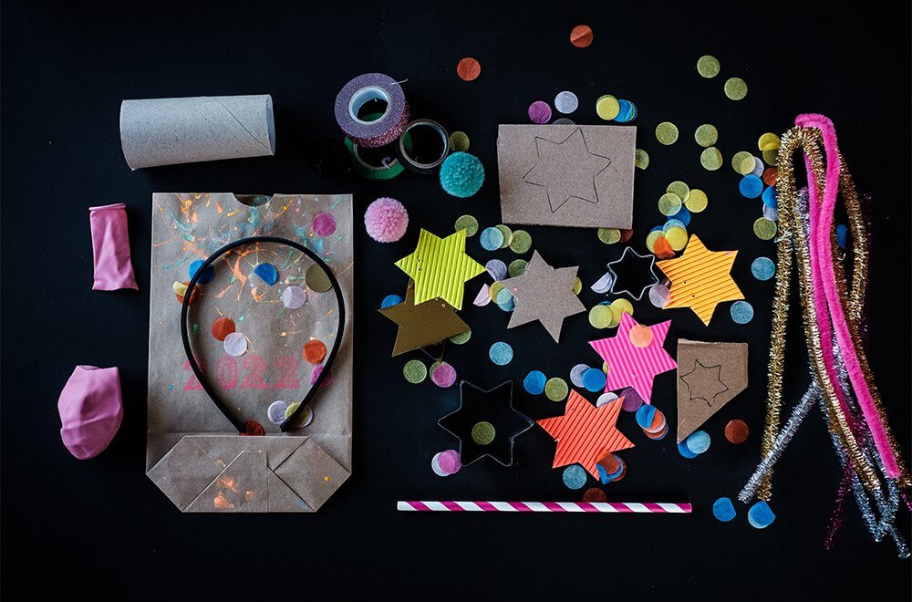 Bolsa sorpresa de Nochevieja para niños con diversión artesanal hasta el Año Nuevo Bolsa sorpresa de Nochevieja para niños con diversión artesanal hasta el Año Nuevo