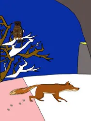 Dibujos para colorear - animales en invierno Dibujos para colorear - animales en invierno