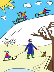 Dibujos para colorear de invierno Dibujos para colorear de invierno